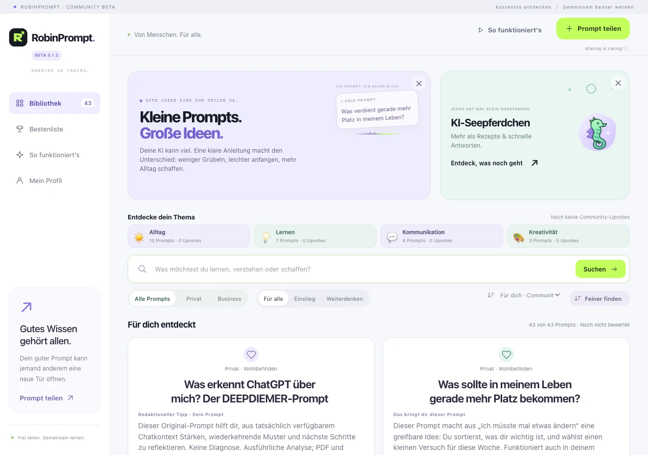 RobinPrompt · current product view